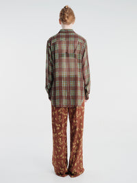 Dries Van Noten - Pleated Shirt in Burgundy