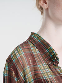 Dries Van Noten - Pleated Shirt in Burgundy