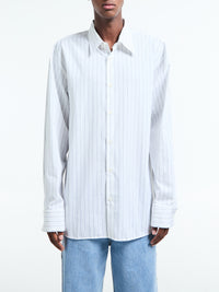 Dries Van Noten - Croomd Shirt in White and Navy