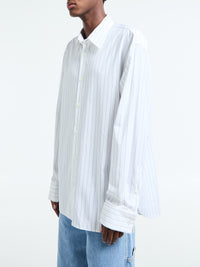 Dries Van Noten - Croomd Shirt in White and Navy