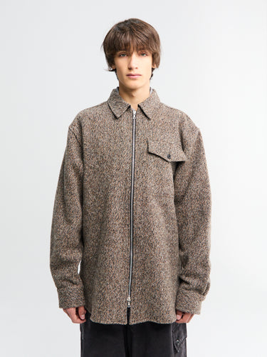 Dries Van Noten - Oversized Wool-Blend Overshirt in Rust