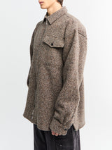 Dries Van Noten - Oversized Wool-Blend Overshirt in Rust