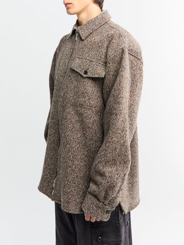 Dries Van Noten - Oversized Wool-Blend Overshirt in Rust