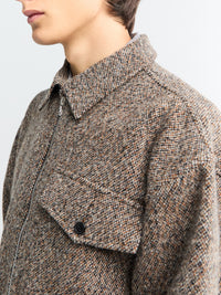 Dries Van Noten - Oversized Wool-Blend Overshirt in Rust