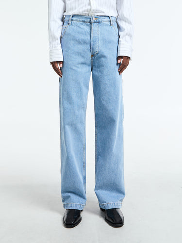 Dries Van Noten - Pickerby Denim Pants in Light Blue