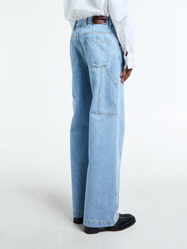 Dries Van Noten - Pickerby Denim Pants in Light Blue