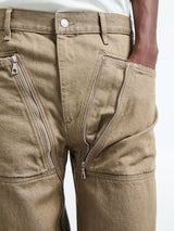 Dries Van Noten - Pexior Denim Pants in Stone
