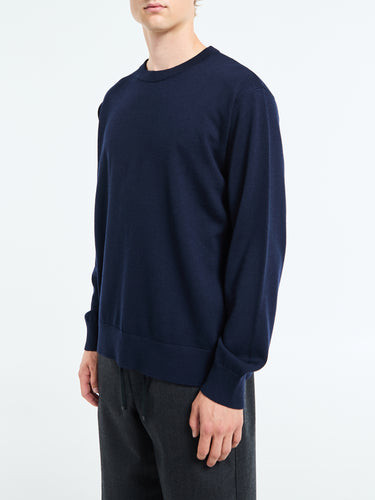 Dries Van Noten - Merino Wool Sweater in Navy
