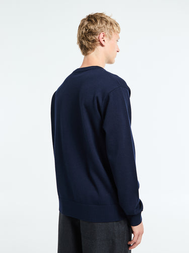 Dries Van Noten - Merino Wool Sweater in Navy