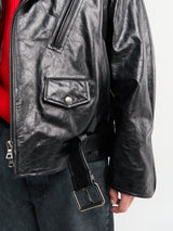 Dries Van Noten - Leather Biker Jacket in Black
