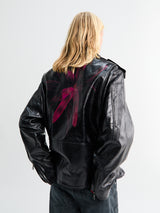 Dries Van Noten - Leather Biker Jacket in Black