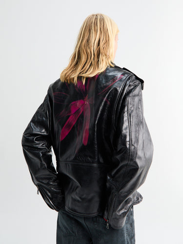 Dries Van Noten - Leather Biker Jacket in Black