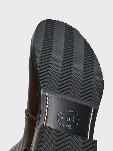 Dries Van Noten - Leather Biker Boots in Dark Brown