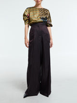 Dries Van Noten - Penn Wide Leg Pants in Burgundy