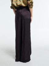 Dries Van Noten - Penn Wide Leg Pants in Burgundy