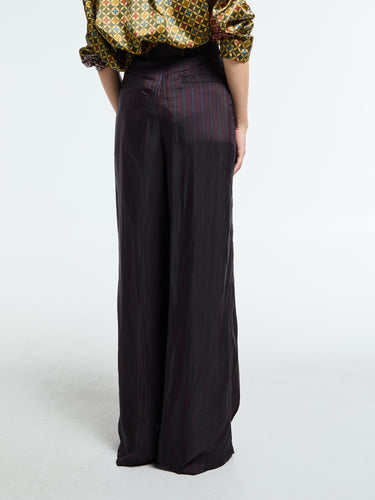 Dries Van Noten - Penn Wide Leg Pants in Burgundy
