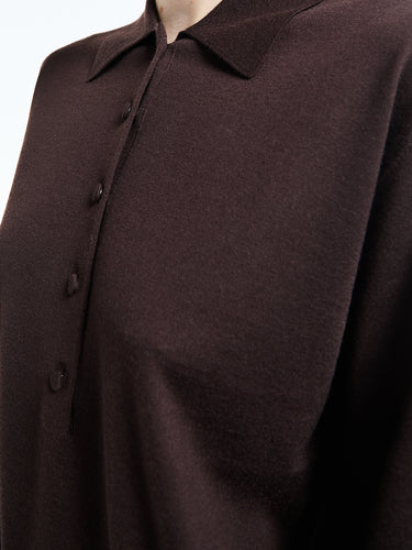Dries Van Noten - Tuno W.K. Polo in Dark Brown