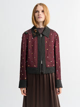 Dries Van Noten - Embellished Jacket in Burgundy