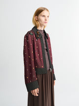 Dries Van Noten - Embellished Jacket in Burgundy