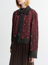 Dries Van Noten - Embellished Jacket in Burgundy
