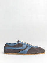 Dries Van Noten - Leather-Trimmed Suede Sneakers in Steel