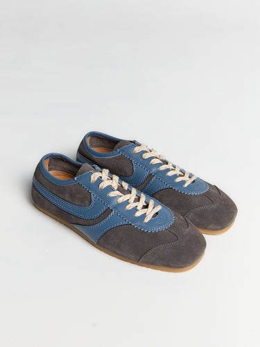 Dries Van Noten - Leather-Trimmed Suede Sneakers in Steel
