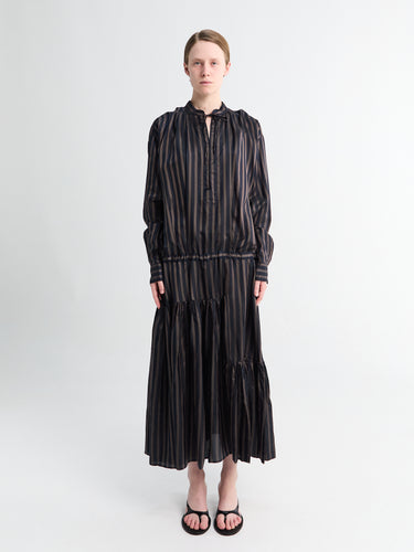 Dries Van Noten - Denvo Dress in Navy Stoy Dries Van Noten - Denvo Dress in Navy Stoy