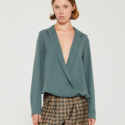 Dries Van Noten - Cedal Wrap Shirt in Green