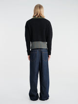 Dries Van Noten - Layered Wool Sweater in Black