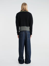 Dries Van Noten - Layered Wool Sweater in Black