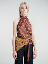 Dries Van Noten - Carfys Jacquard Wrap Top in Purple