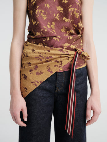 Dries Van Noten - Carfys Jacquard Wrap Top in Purple