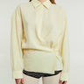 Lemaire - Straight Collar Twisted Shirt in Almond Milk