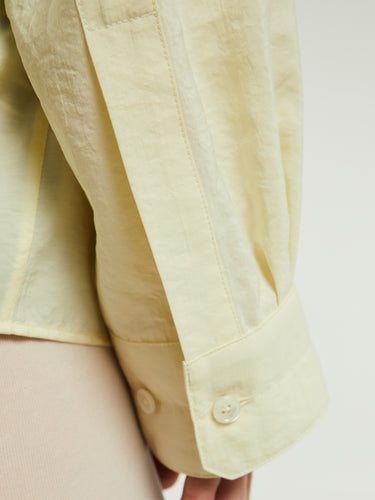 Lemaire - Straight Collar Twisted Shirt in Almond Milk