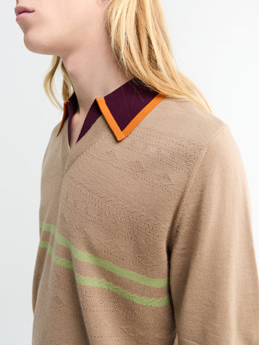 Dries Van Noten - Molar Polo in Camel