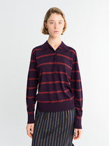 Dries Van Noten - Tuno Stripe Sweater in Dark Purple