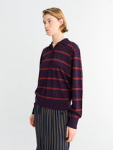 Dries Van Noten - Tuno Stripe Sweater in Dark Purple