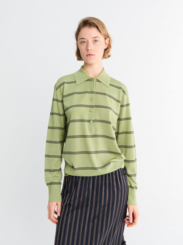 Dries Van Noten - Tuno Stripe sweater in Olive
