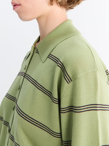 Dries Van Noten - Tuno Stripe sweater in Olive