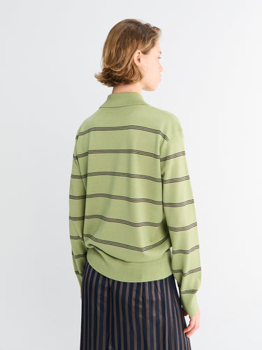 Dries Van Noten - Tuno Stripe sweater in Olive