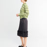 Dries Van Noten - Scotts Ruffle-Trim Striped Skirt in Navy