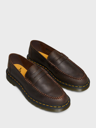 Dr. Martens - Penton Loafers in Dark Brown Crazy Horse