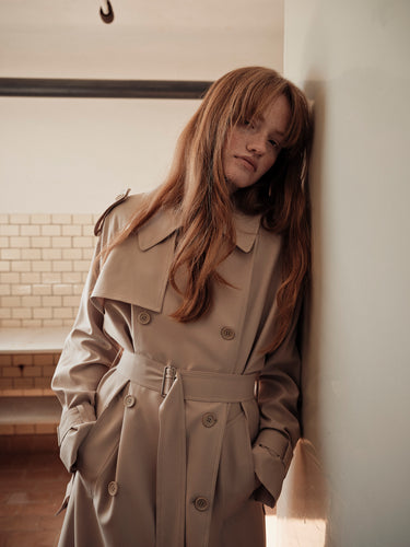 The Frankie Shop - Veyron Trench Coat in Cement