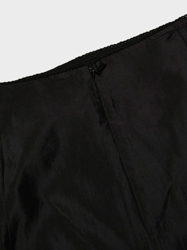 Dunst - H-Line Laced Midi Skirt in Black