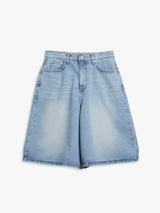 Dunst - Relaxed Bermuda Denim Shorts in Light Blue