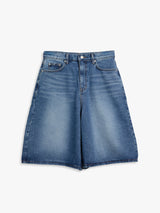 Dunst - Relaxed Bermuda Denim Shorts in Classic Blue