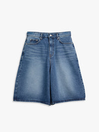 Relaxed Bermuda Denim Shorts in Classic Blue