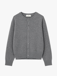 Dunst - Unisex Crewneck Knit Cardigan in Grey