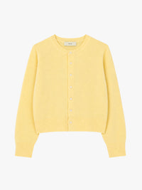 Dunst - Unisex Crewneck Knit Cardigan in Lemon Butter