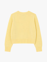 Dunst - Unisex Crewneck Knit Cardigan in Lemon Butter